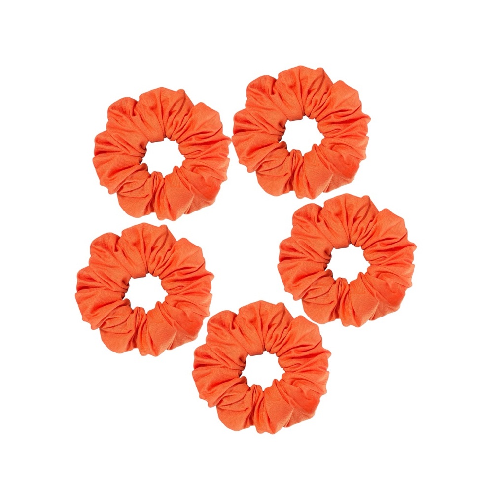 Set of 5 Orange Scrunchies